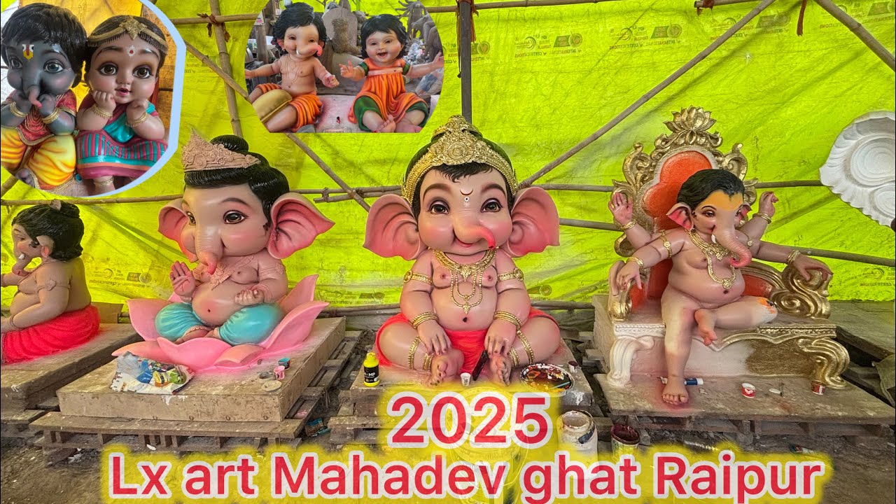 Ganesh idol making 2025 || made by Lx art gallery Raipur |#thanodganeshmurti #aundhiganeshmurti2025
