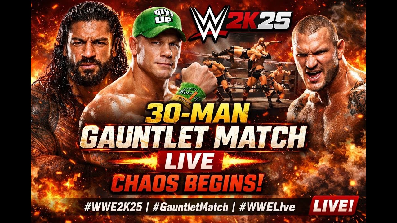 4K WWE 2K25 Vertical LIVE | Ultimate AI Chaos 🔥
