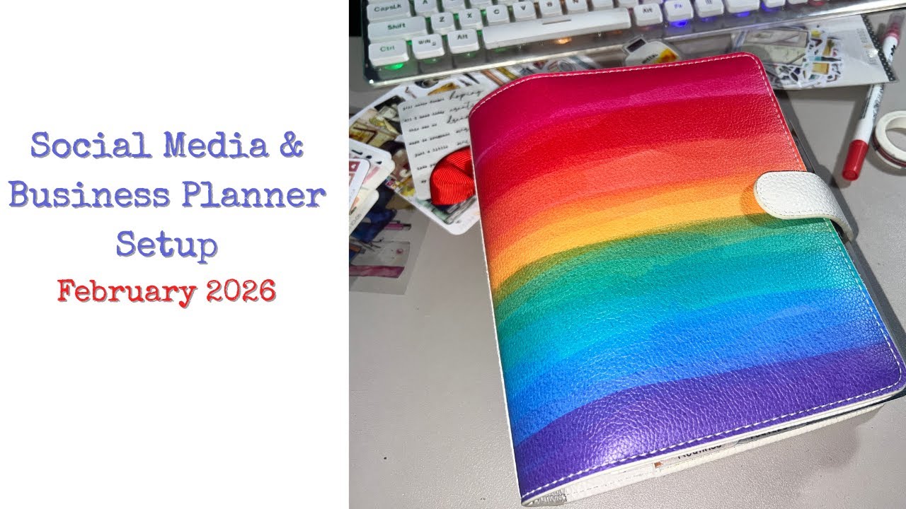 Настройка онлайн-планировщика для социальных сетей || Февраль 2026 || Planners Anonymous Rainbow ...