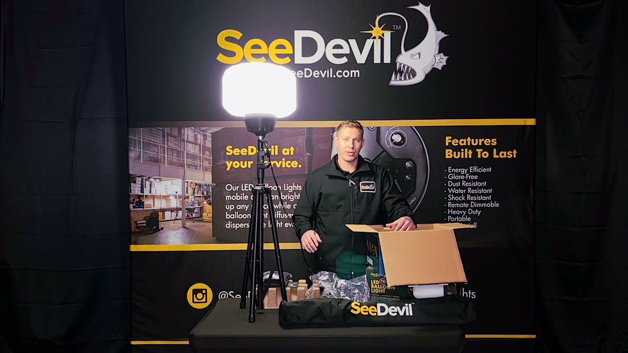 SeeDevil 60 Watt LED Balloon Lighting System, Unboxing and Set Up