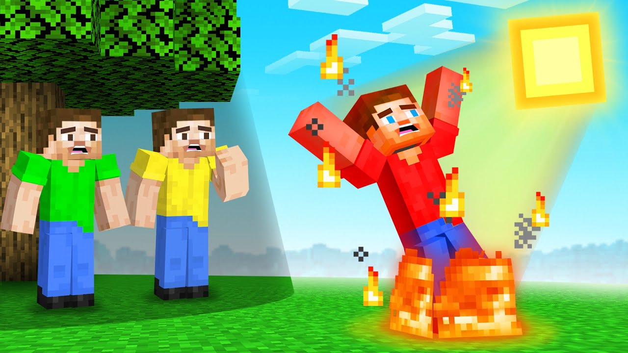 Minecraft but the SUN BURNS YOU!