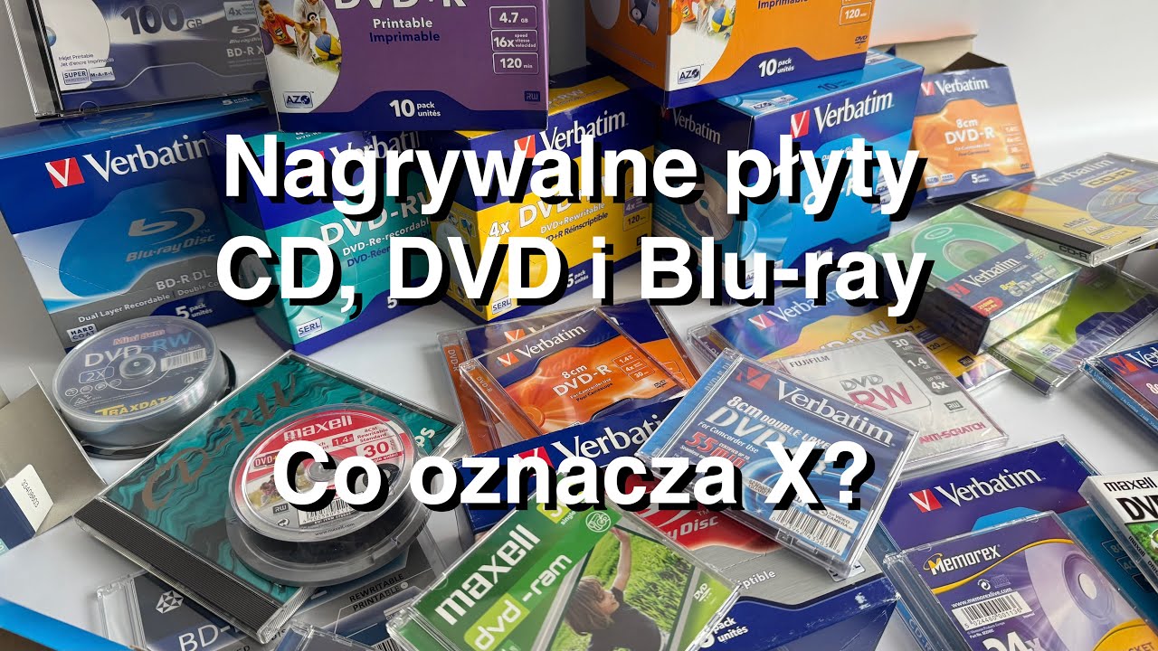 Nagrywalne płyty CD, DVD i Blu-ray - Co oznacza X? (Historia/VLOG)
