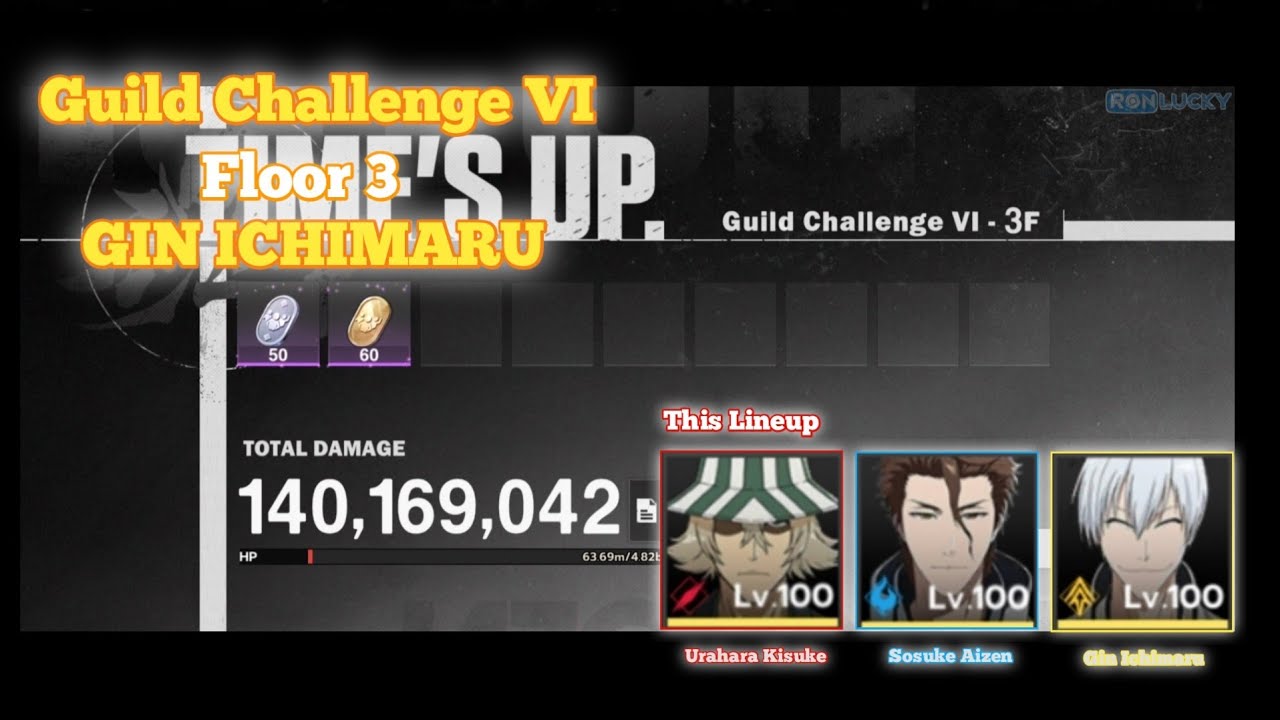 Gin Ichimaru Guild Challenge VI - 3F | Bleach Soul Resonance | SEA