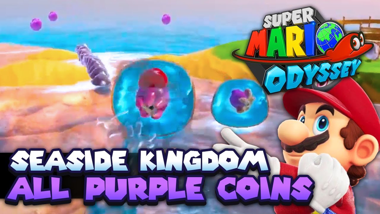 Все 100 фиолетовых монет в руководстве по игре Seaside Kingdom | Super Mario Odyssey