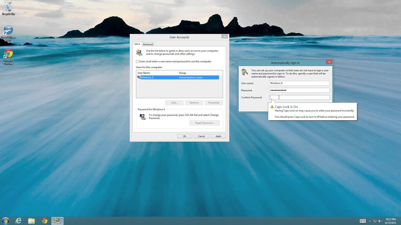 How to Automatically Login to Windows 8 Without Entering a Password