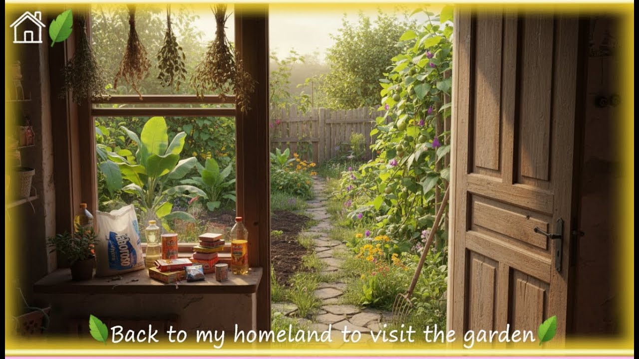 🌿🏡 De volta à terra natal para visitar o jardim