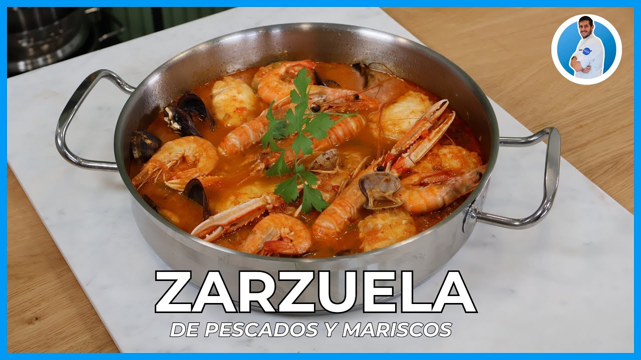 ZARZUELA DE MARISCOS Y PESCADO Tradicional | Receta Marinera Fácil y Llena de Sabor