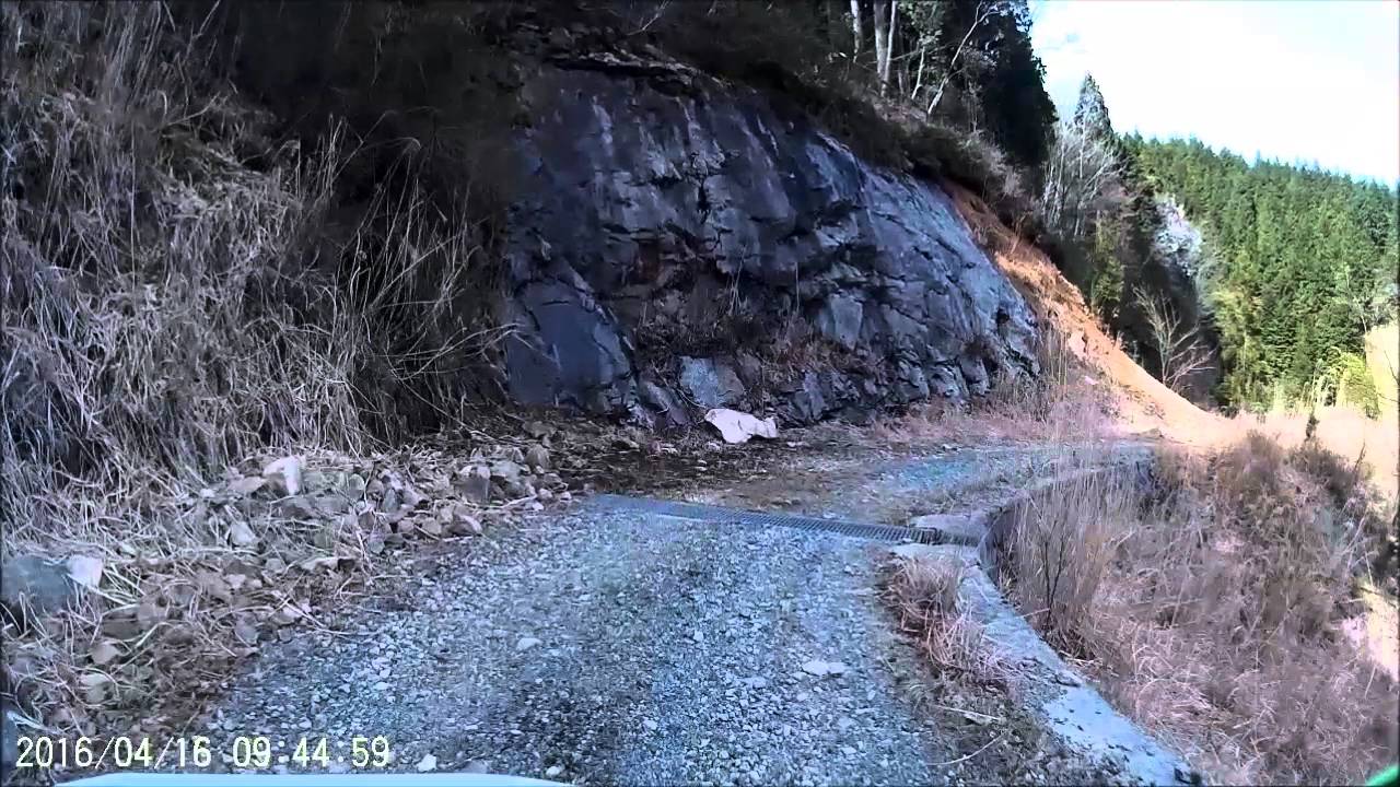 兵庫県　岡城林道　雪彦峰山から　支線あり　KLX125にて走行動画