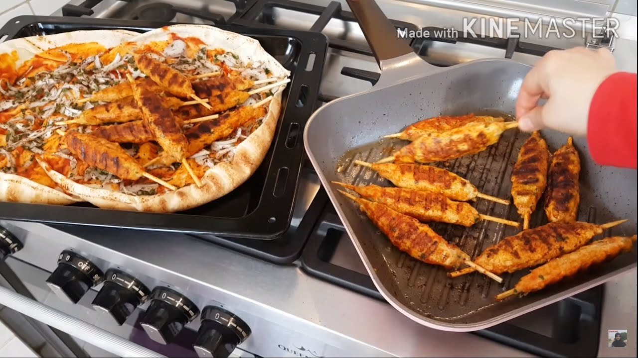 بدون فرن، ألذ كباب دجاج بالمقلاة، نفس طعم المطاعم 😋🌯