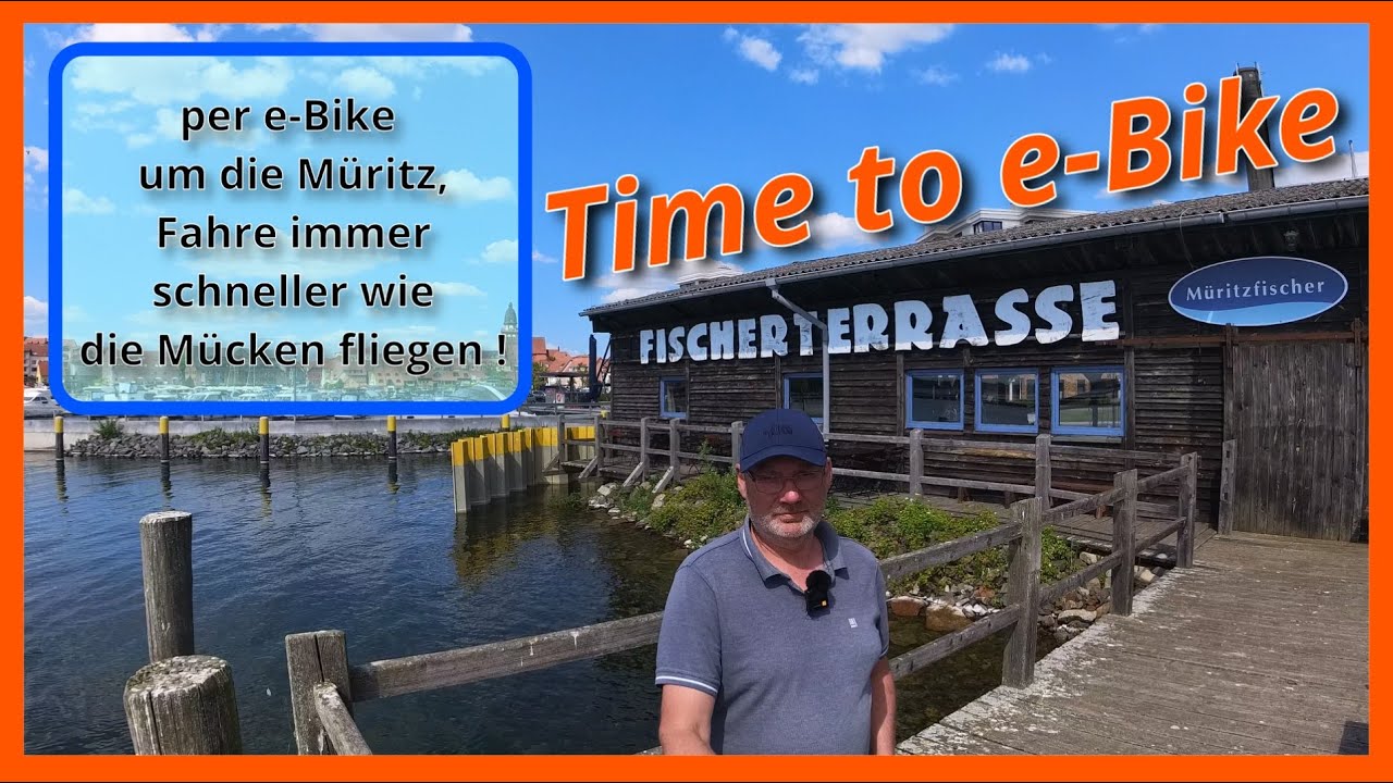 per e-Bike um die Müritz, fahre immer schneller wie die Mücken fliegen können !!