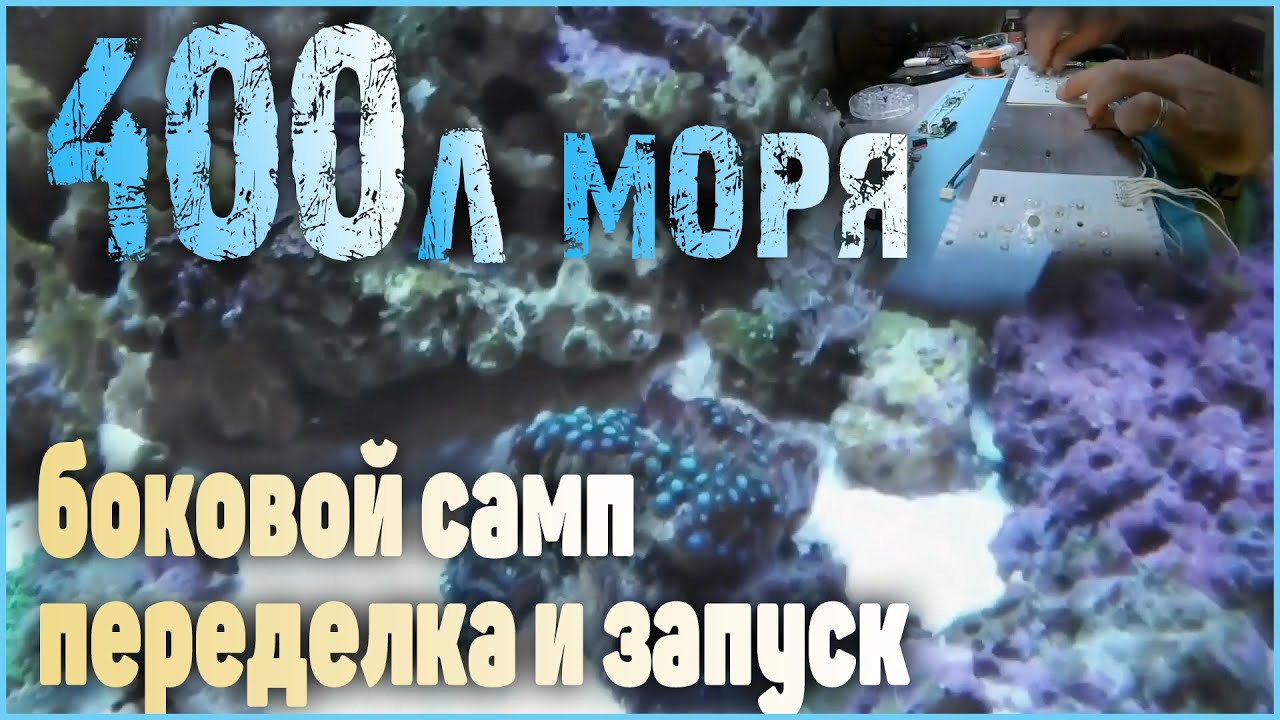 Морской аквариум 400л с внутренним сампом.