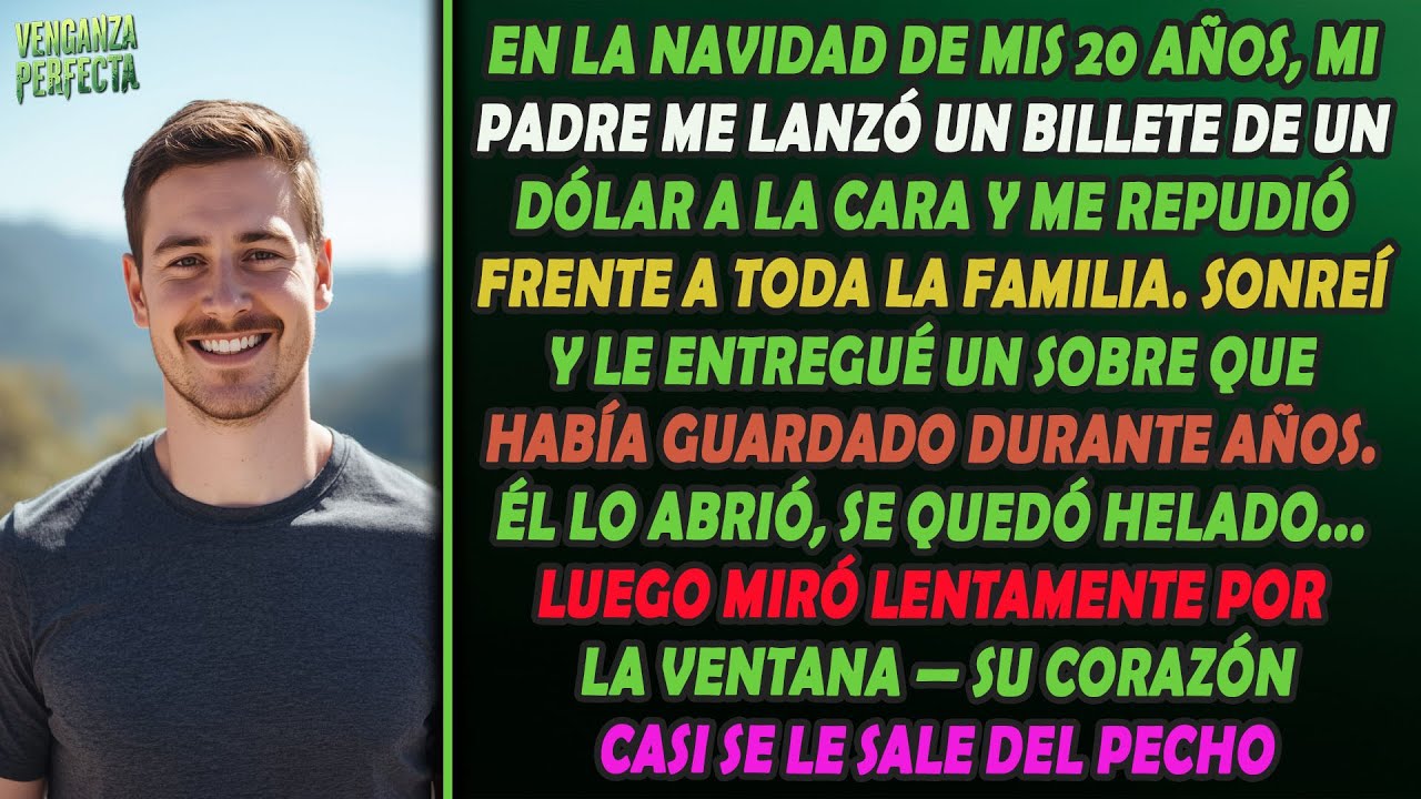 En Navidad, mi padre me tiró un dólar a la cara — entonces le di un sobre que lo cambió todo.