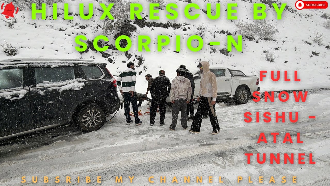 Hilux Got Stuck😱 in Snow 🫣! Scorpio-N to the Rescue! 🔥| Full Snow Drive Sissu👻