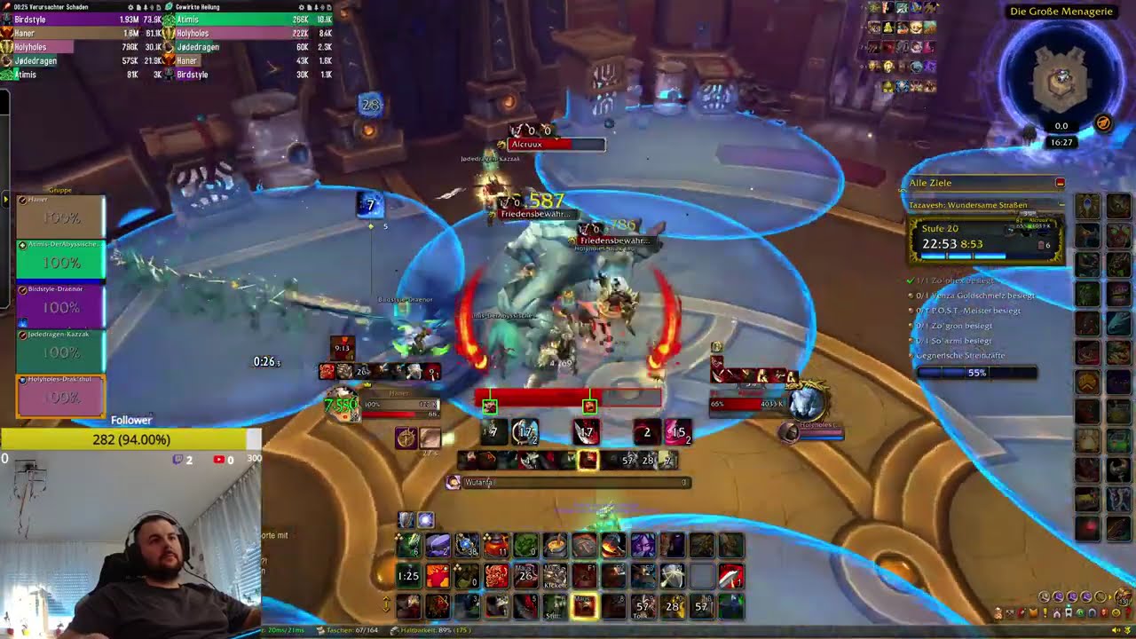 WoW TWW S3 | M+ 20+ TAZ Wundersame Straßen | FURY WARRI GS 169 | 