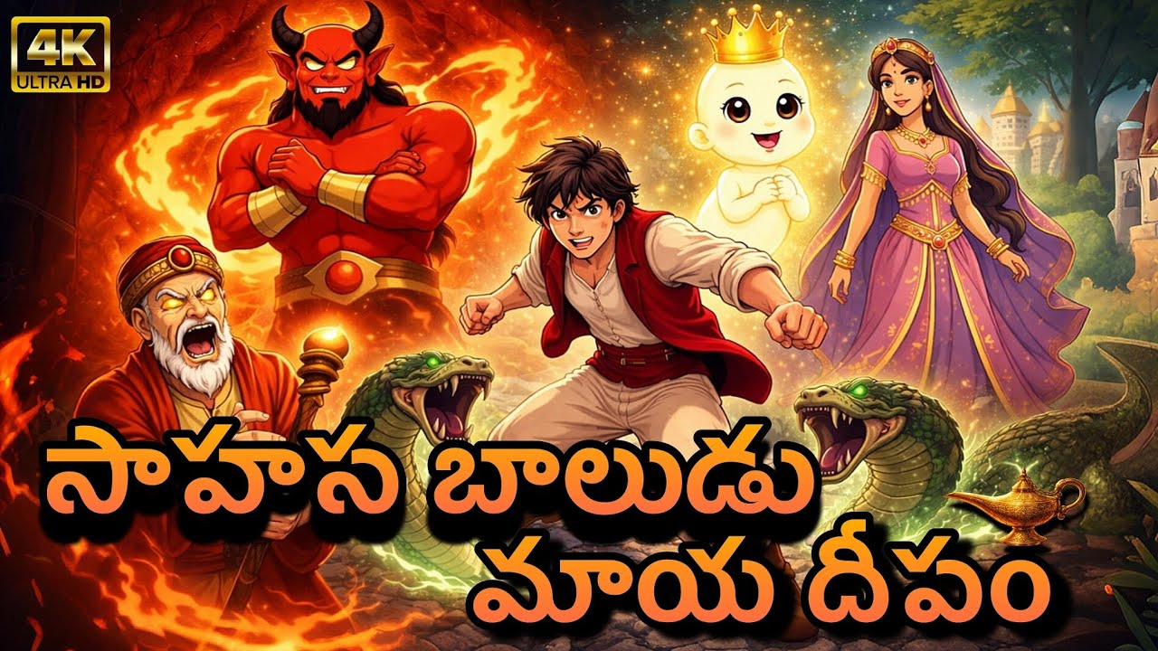 సాహస బాలుడు మాయ దీపం|SOPPAMA KATHALU|SUMMER 🌞🏝️ COOL STORYS#moralstories #cartoon #animation 