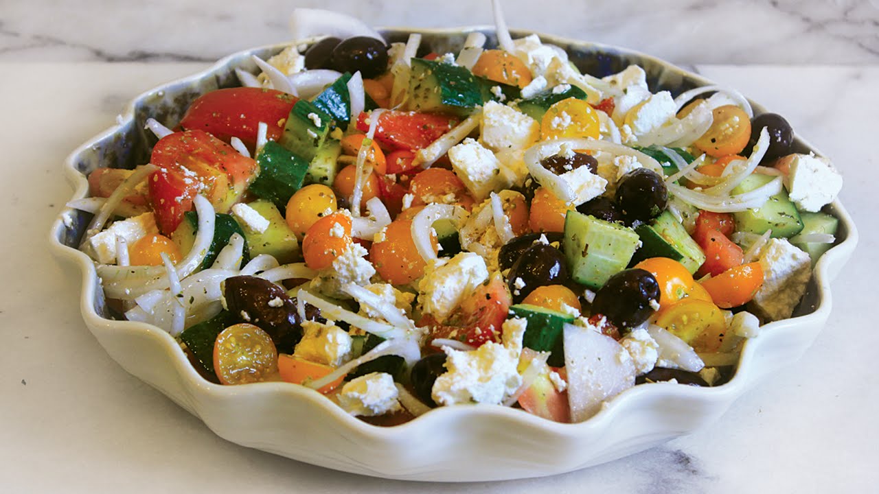 Easy Greek Salad - Episode 105 - Reveena's Kitchen
