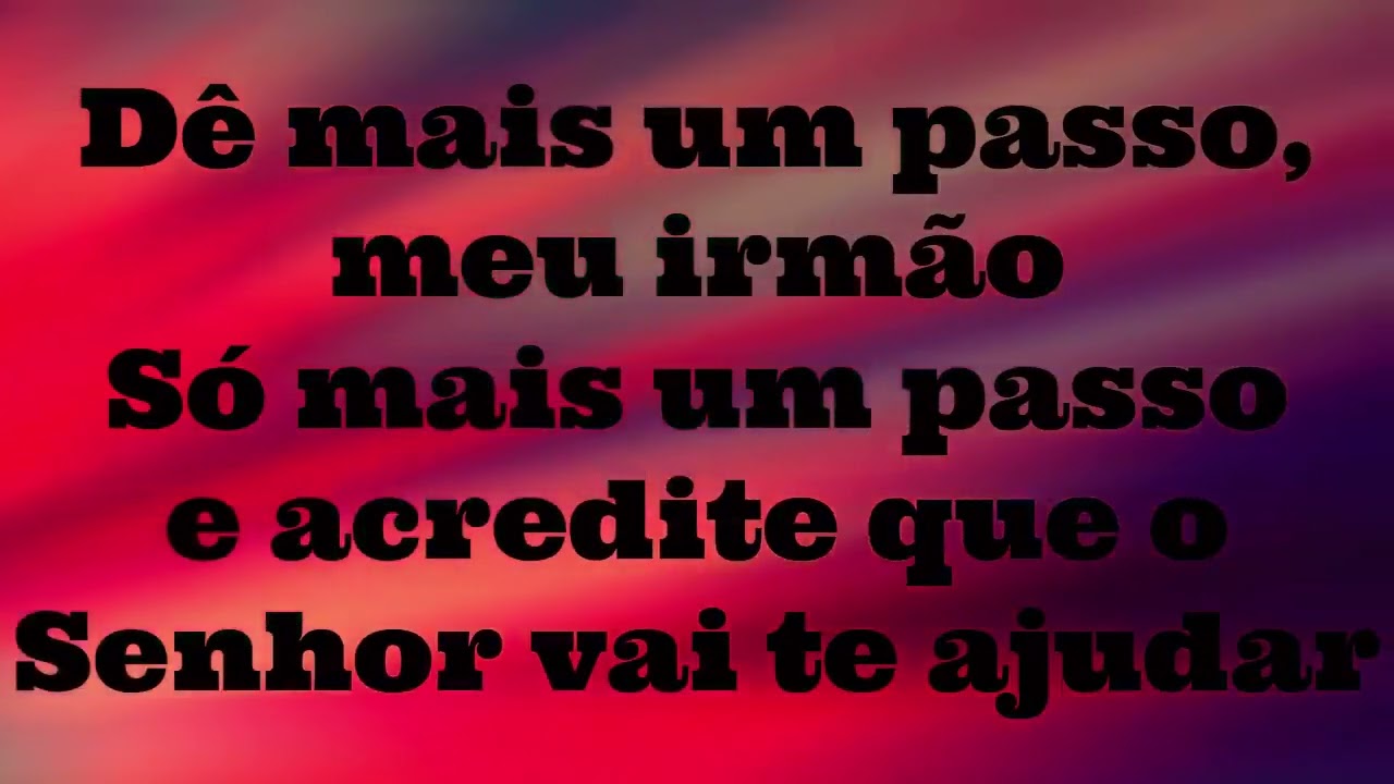 MAIS UM PASSO DANIEL E SAMUEL Playback Letra