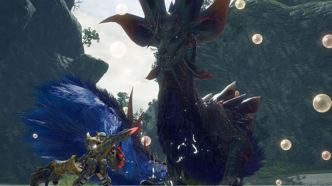 Derrotar al Mizutsune apex en Monster Hunter Rise. 