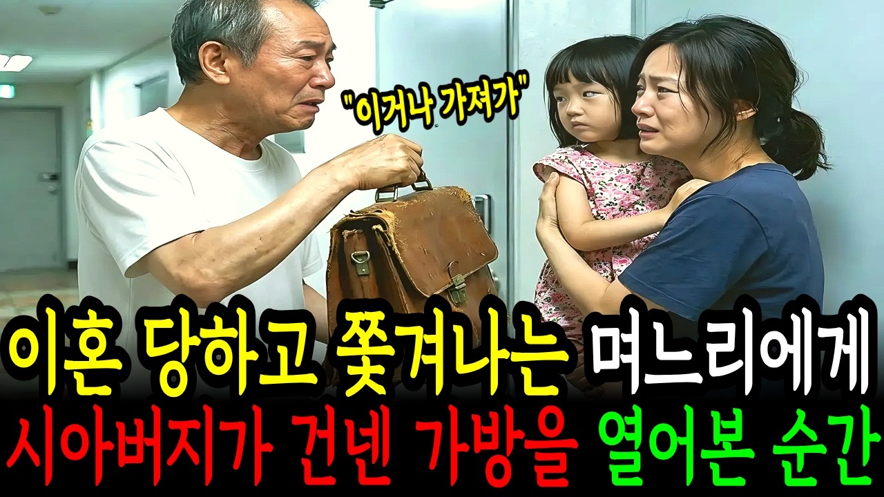 이혼 당하고 쫓겨나는 며느리에게 시아버지가 던진 낡은 가방을 열어본 순간, 온 몸이 떨리고 심장이 멎을 뻔 했습니다. ㅣ노후사연ㅣ감동사연ㅣ사연라디오ㅣ오디오북