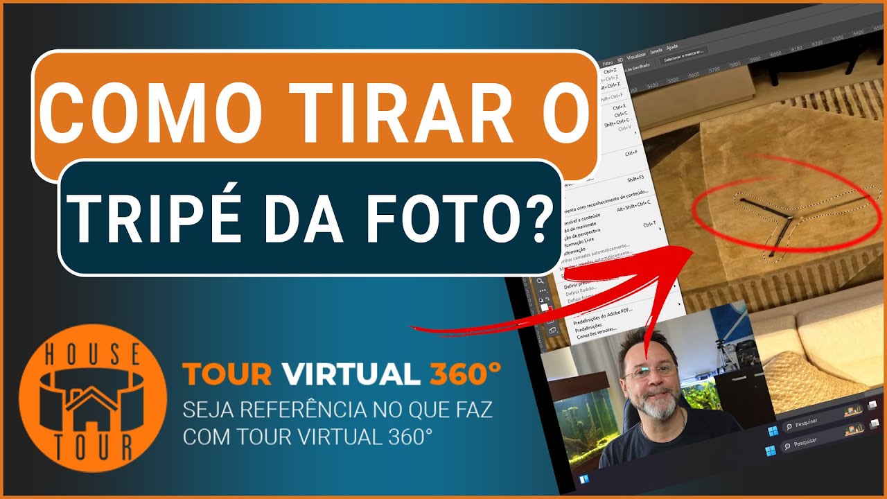 Como tirar o tripé da foto 360 para Tour Virtual 360