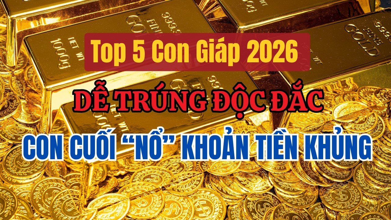 Top 5 Con Giáp Dễ TRÚNG ĐỘC ĐẮC Đầu Năm 2026: Con Cuối “NỔ” Khoản Tiền Khủng. #phongthuy #tuvi2026