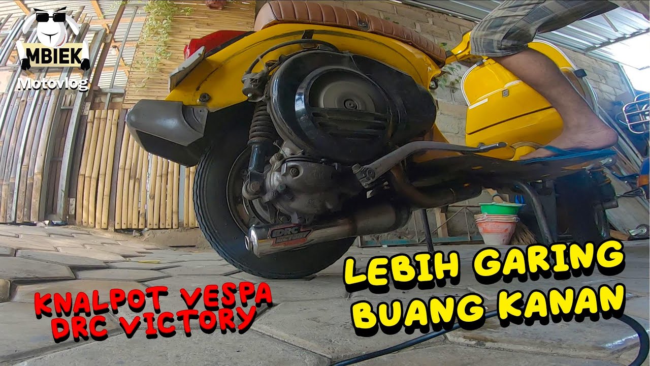 Knalpot DRC vespa Victory Racing buang Kanan galvanis suara Garing adem