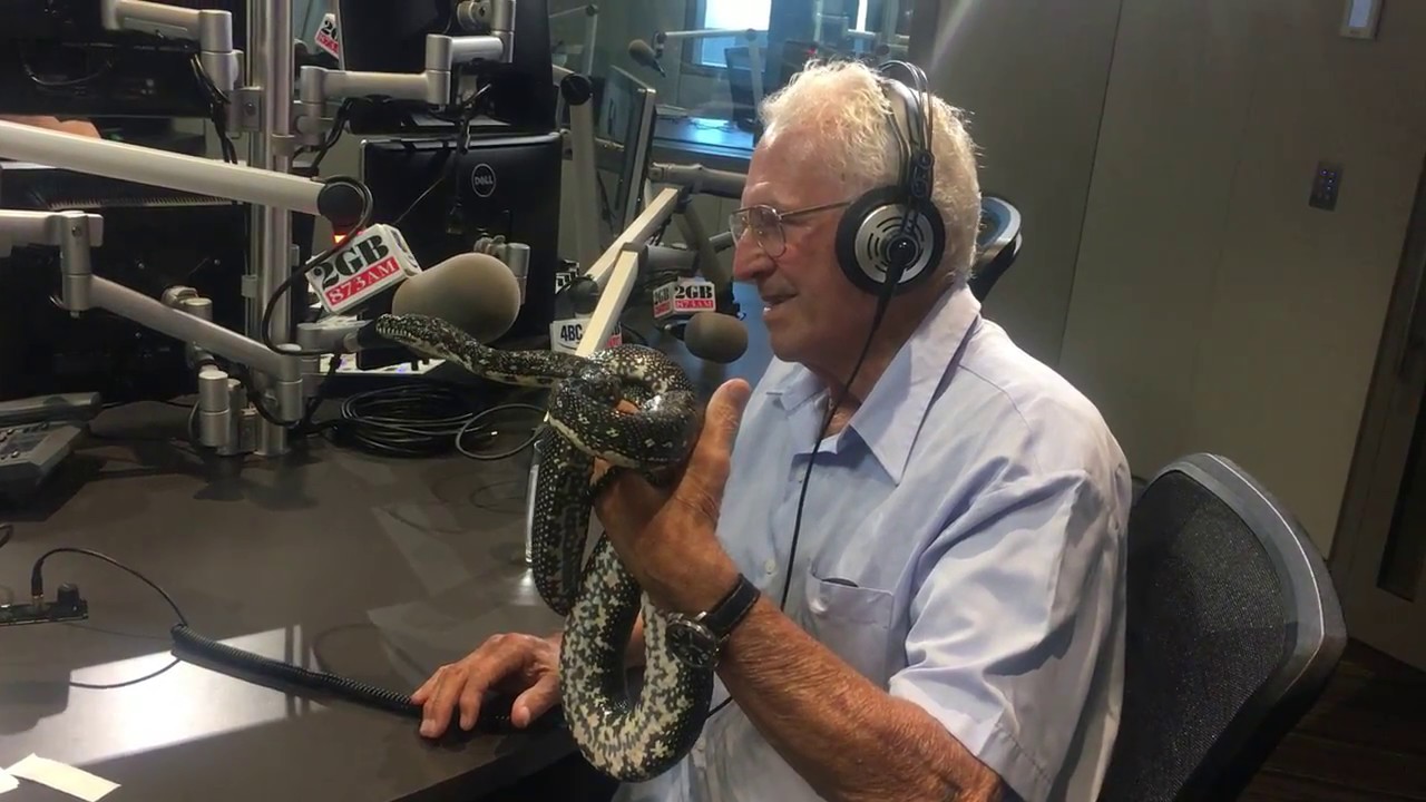 Alan Jones faces off with a diamond python