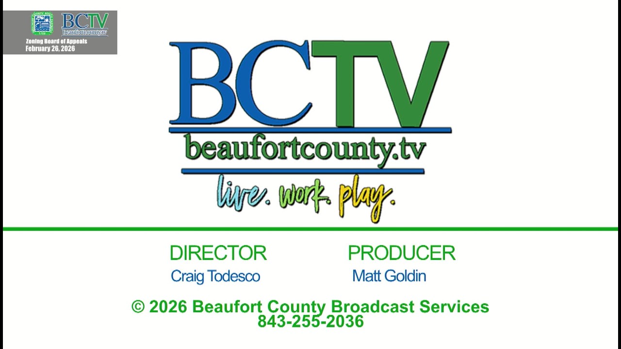 Beaufort County Zoning Board of Appeals, February 26, 2026, at 5:00 PM