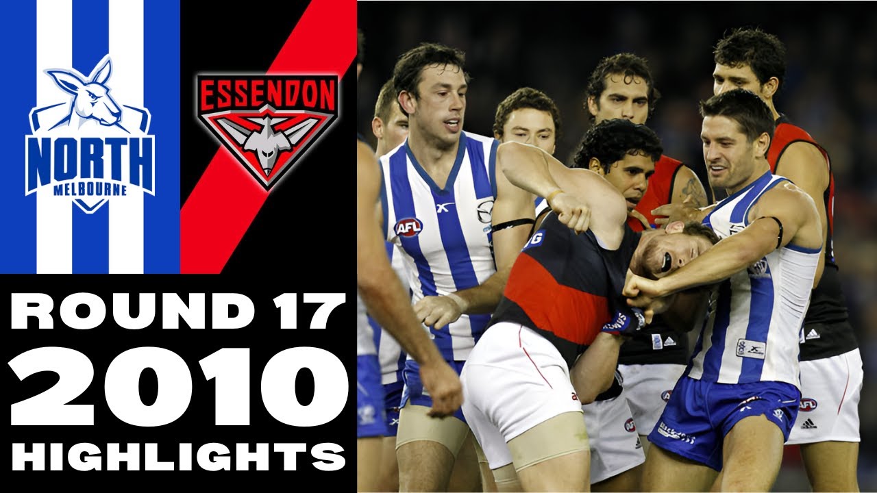 North Melbourne vs Essendon Bombers | Round 17, 2010 | Match Highlights 