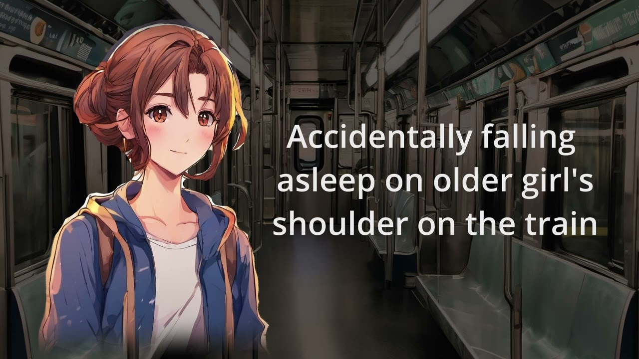 (F4A) Accidentally falling asleep on an older girl's shoulder on the train ASMR