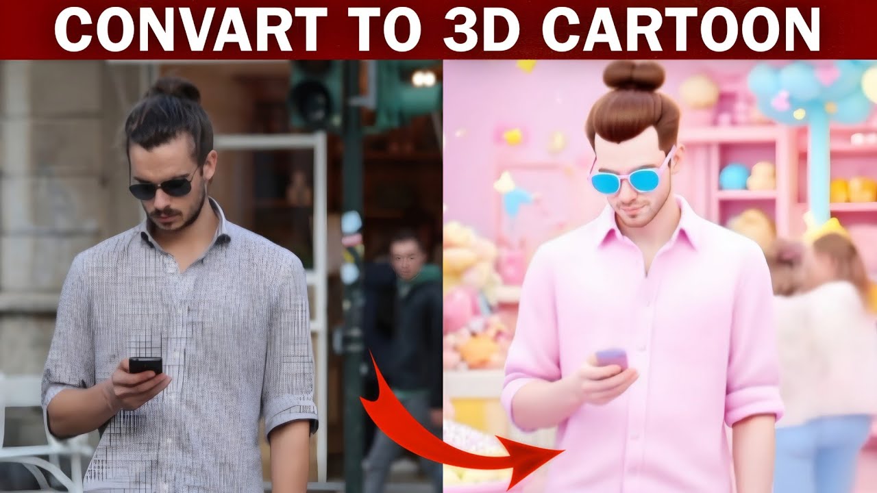 Normal Video To Convart 3D Cartoon Video (Free & No Ai Tool) 😲