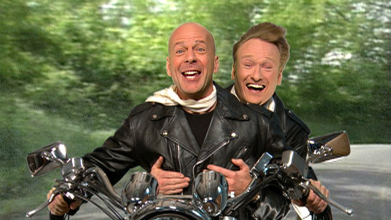 Bruce Willis Shows Conan How To Live | Late Night with Conan O&rsquo;Brien