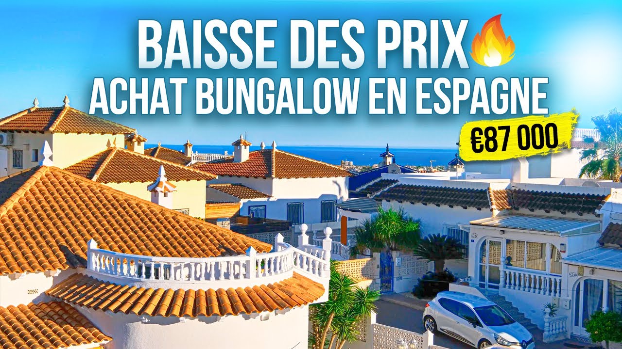 Baisse des prix € 87 000🔥 Bungalow á vendre en Espagne (Costa Blanca)