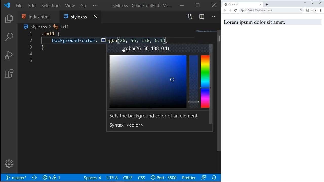 26 La couleur en css