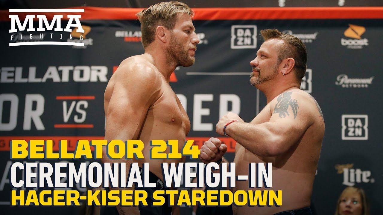 Bellator 214 Weigh-Ins: Jake Hager vs. J.W. Kiser Staredown - MMA Fighting