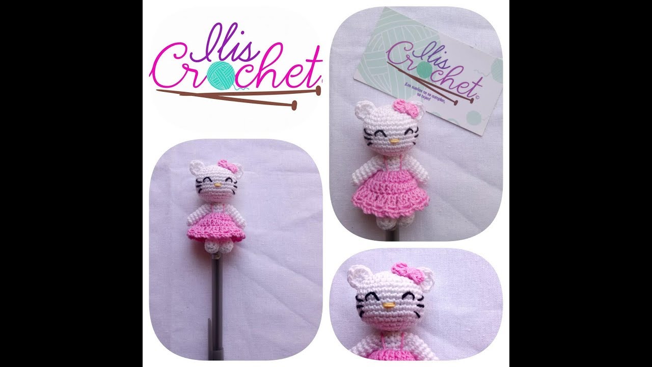 Mini-iligurumi de Kitty para bolígrafo 😍 😍