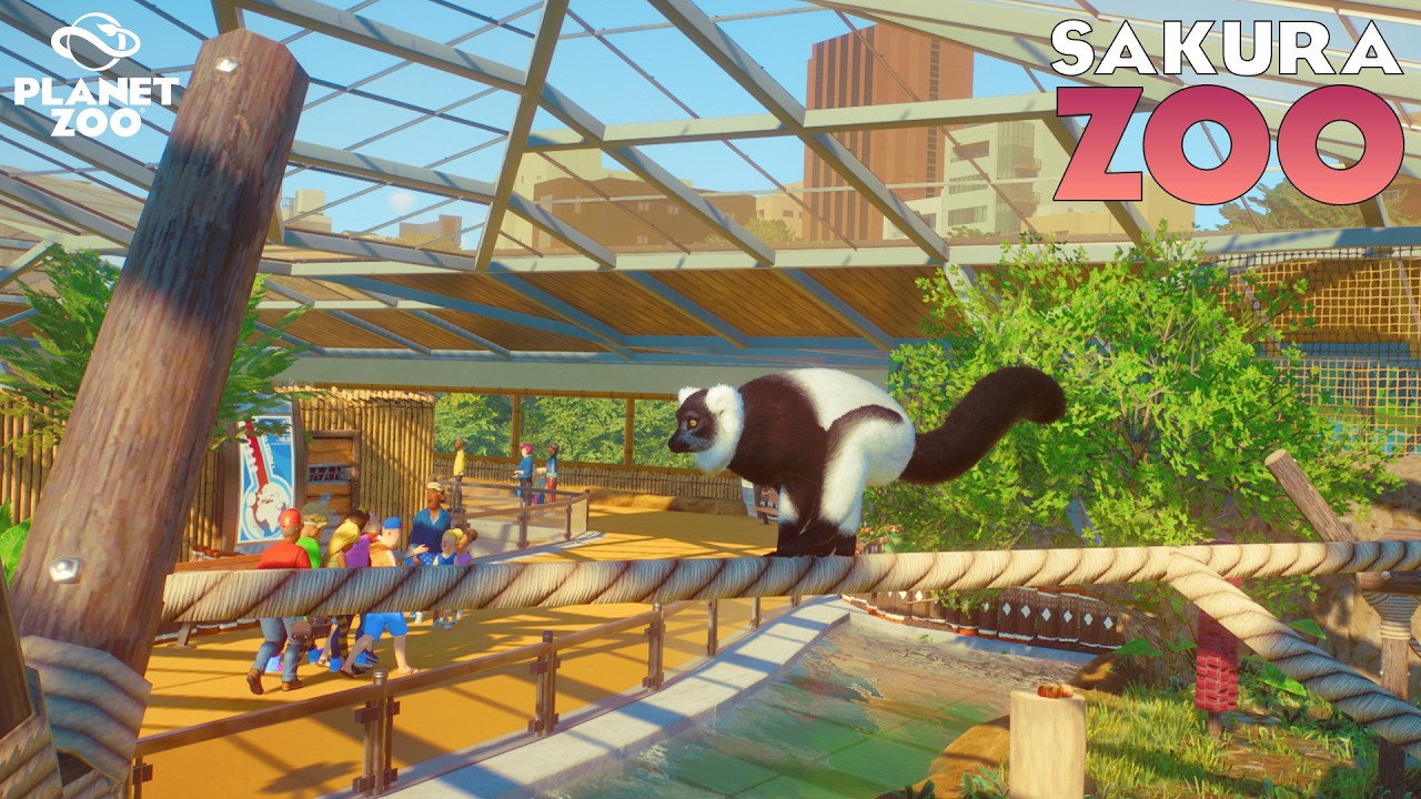 Добавление домика для лемуров в наш африканский домик в зоопарке Planet Zoo! | Зоопарк Сакура