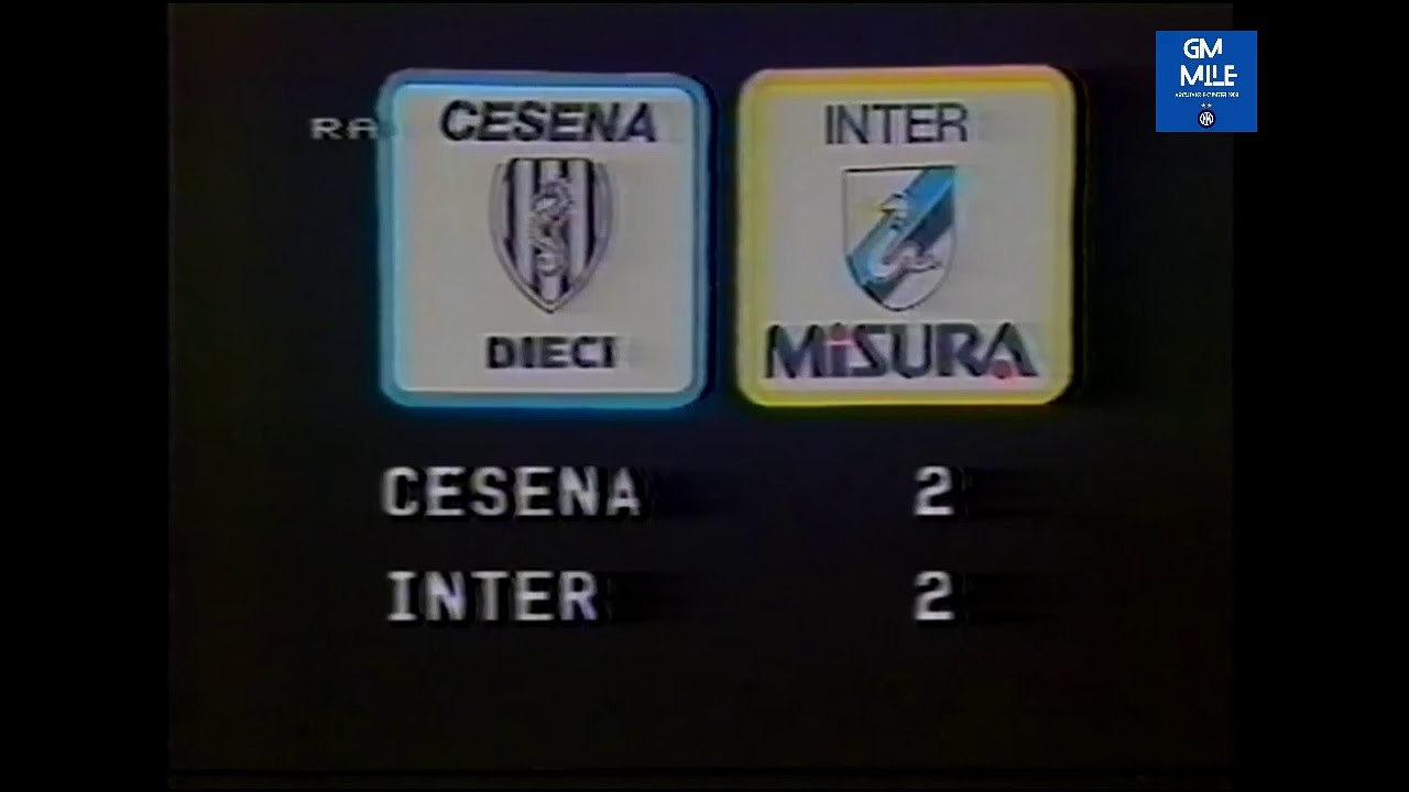 1982-83 (9^ - 07-11-1982) Cesena-INTER 2-2 [Bergamaschi,Garlini,Piraccini,Bini] Servizio D.S.Rai