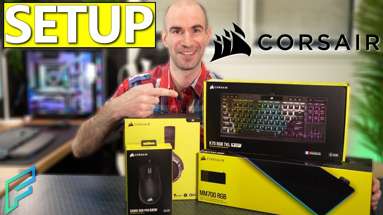 SETUP Gamer 100% CORSAIR (Clavier, Souris, Tapis, Casque)