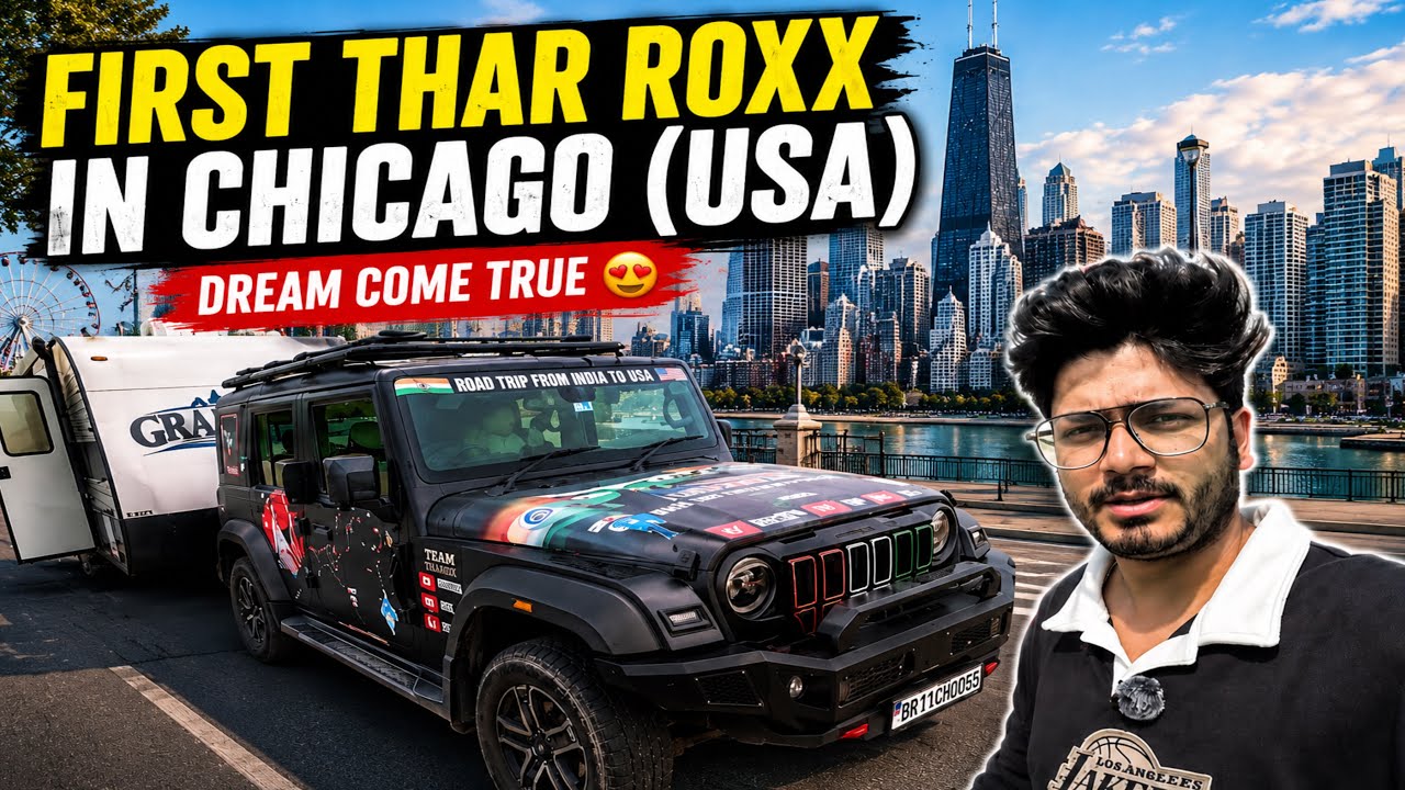 Finally Thar Roxx reached Chicago (USA) 😍 | Ep:86 | Road Trip To America 🇺🇸