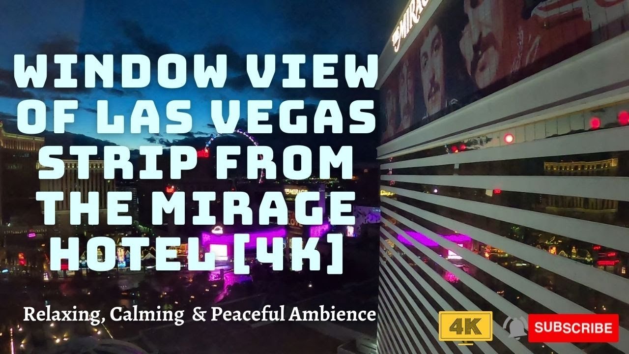 4K Las Vegas City The Mirage Window View -  Relaxing and Calming Early Morning Ambience for Studying