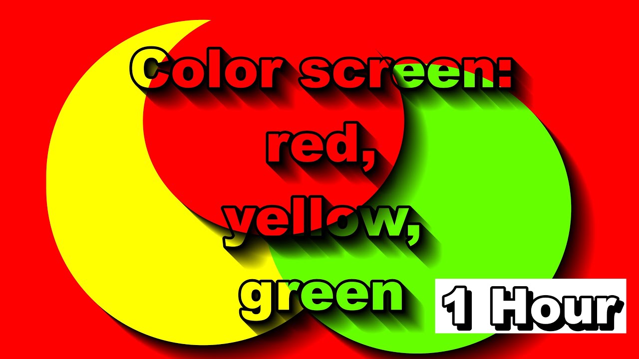 1 hour red yellow green background video with HD resolution and free to use