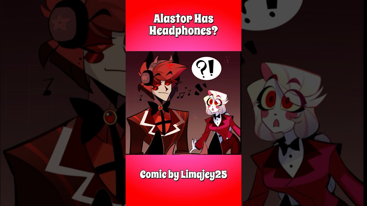 Alastor Has Headphones? (Hazbin Hotel comic dub) #hazbinhotel #comicdub #voiceacting