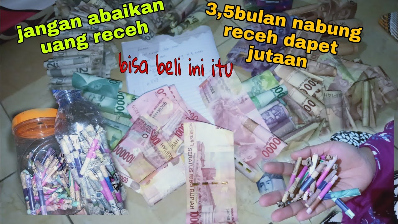 bongkar celengan recehan || 3,5 bulan nenabung akhirnya di bongkar
