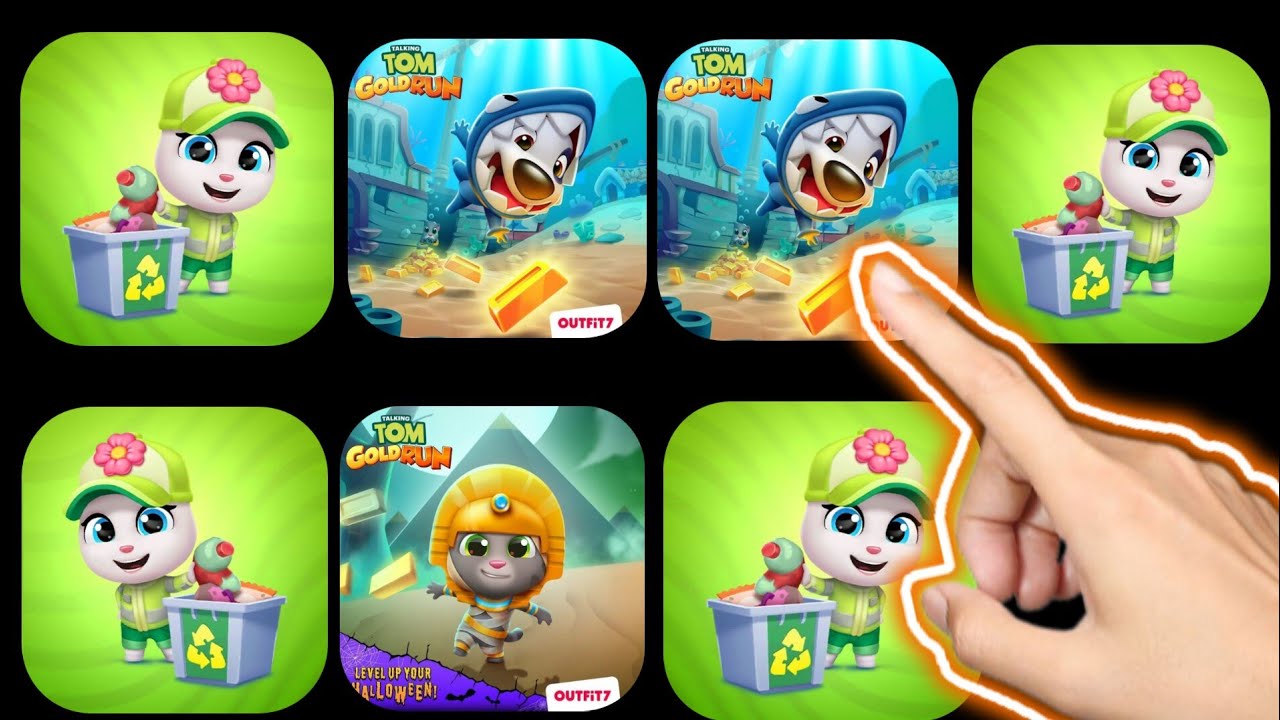 Uwow‼️Tom Gold Run Gameplay using Shark Hank, Talking Tom Universe, Android iOS Gemeplay 