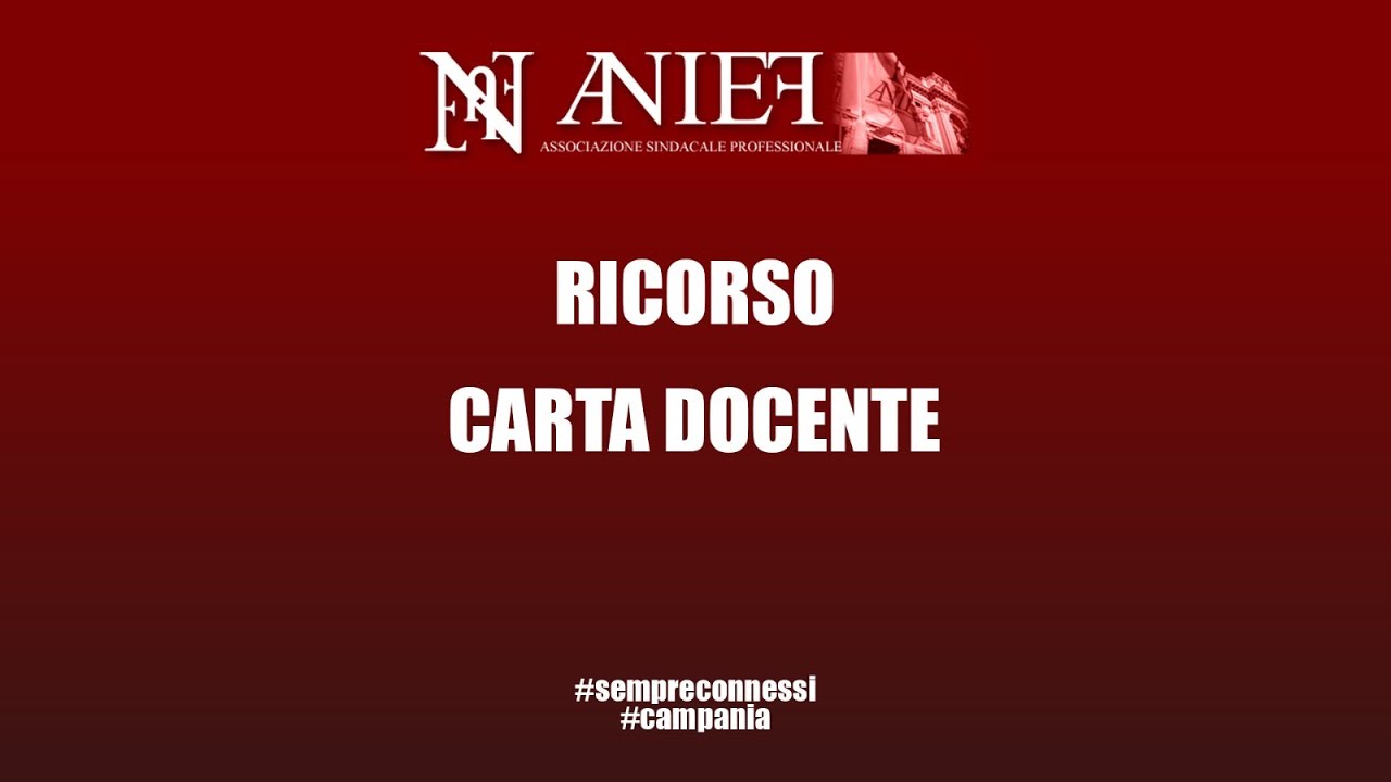 Ricorso Anief Carta docente