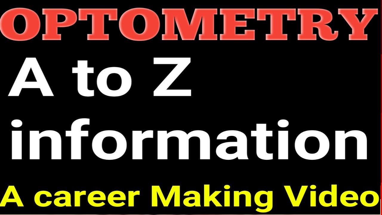 Optometry A Paramedical career. My list of Paramedical career. Career making video 10. For PCB, PCM