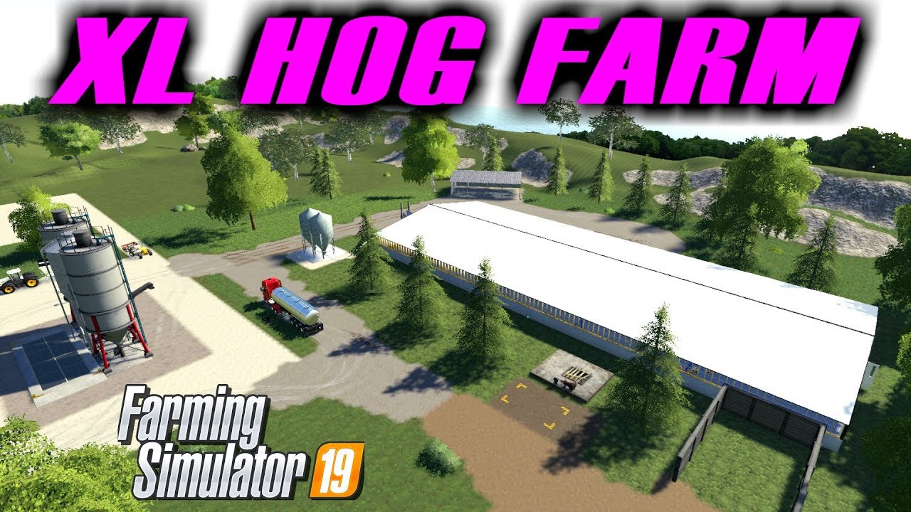 Big Hog Farm Timelapse Build Farming Simulator 19 Mod Video Review
