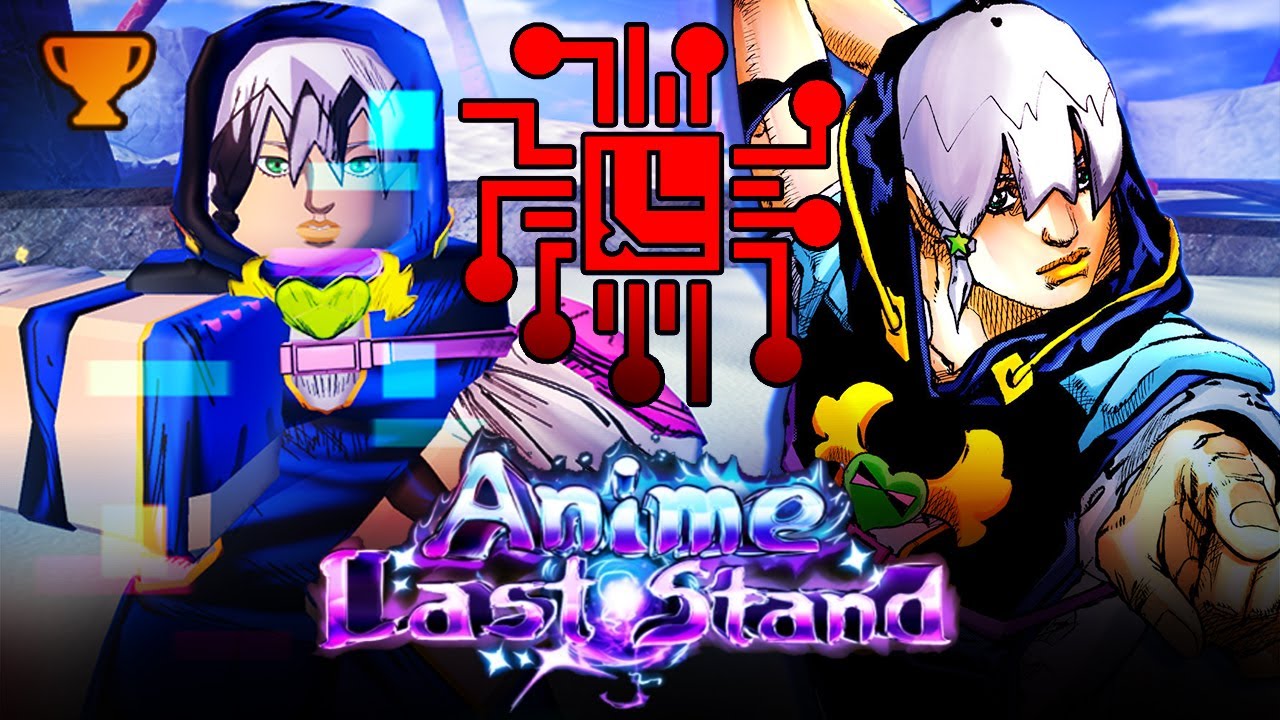 Усиленный, глючный, славный Джодио Джостар в аниме «Последний бой» в Roblox Georno