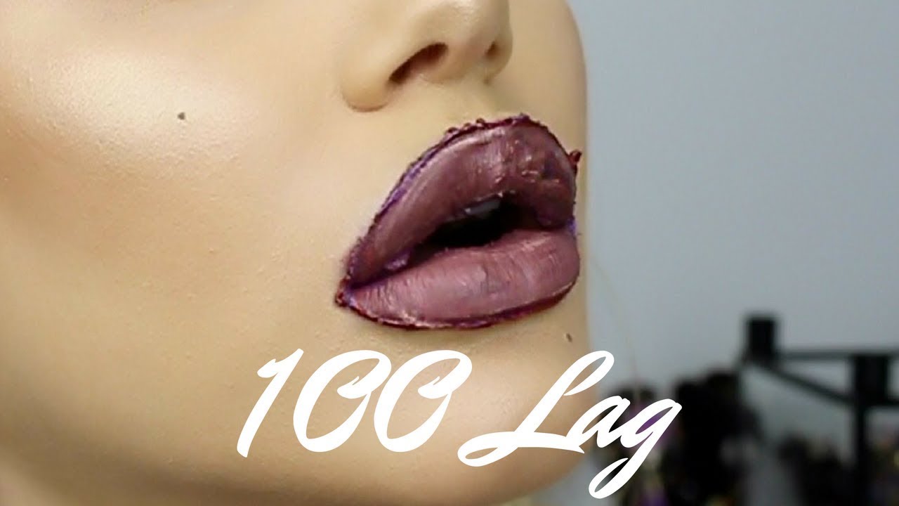100 LAG LIQUID LIPSTICK CHALLENGE!? *LÆBER BRÆNDER